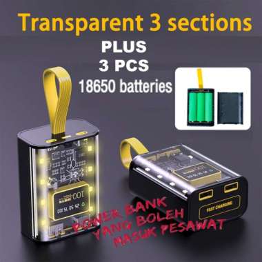 PowerBank Box PD20W 65W Universal Digital 18650 mak 10000mah - 20000mah power bank powerbox