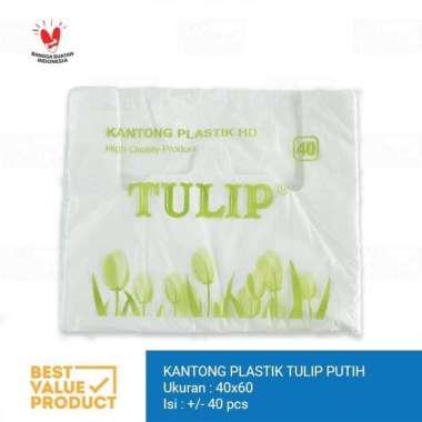 Kantong Kresek 40 TULIP Putih / Kantong plastik Go Green HD Online