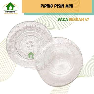 Piring Kecil Pisin Kaca Beautiful Design Glass Piring Mini Transparan 6pcs