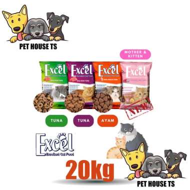Makanan kucing EXCEL 20kg DRY FOOD MAKANAN KERING Excel Ungu