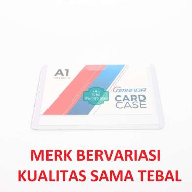 Plastik ID Card Case A1 Name Card Name Tag Landscape - 1 Buah