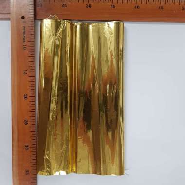 Plastik Kado Hot Stamping Foil Emas Polos (Loyang Kuning Gold) - 1 Ons