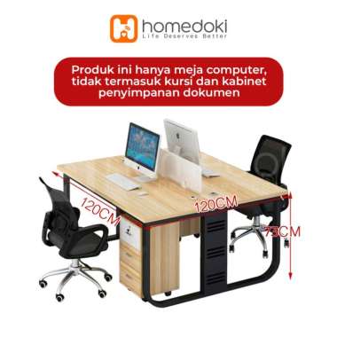 Homedoki Meja /Meja Kantor / Computer Desk /Meja Kantor / Meja Kayu Minimalis / Meja Kerja L-Kayu