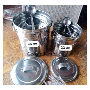 Dandang bakso set siap pakai/dandang bakso ukuran 22 /dandang bakso ukuran 26/panci bakso 26cm