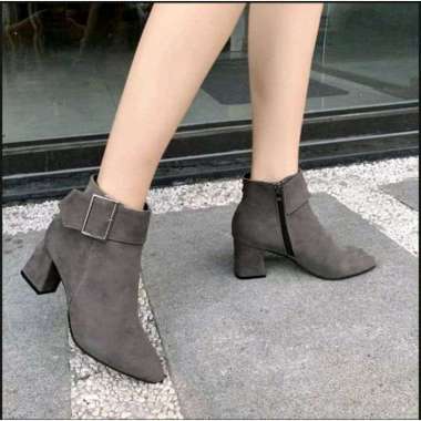 Heel boot MD11 sepatu boot wanita sepatu heel wanita sepatu boot Korea sepatu heel perempuan sepatu