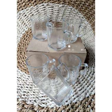 Gelas kopi petak Turkey/gelas beling tebal/gelas kopi 1 kotak isi 6 Tanpa bubble