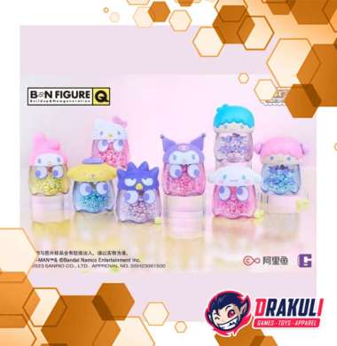 Toys BN Figure Q Pac-Man x Sanrio Characters Colorful Beads Blind Box