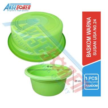 Aksesoren Baskom Susan Usa No.24 / Basin / Paso Bak Tempat Mencuci Baju / Waskom Ember Air 24 cm