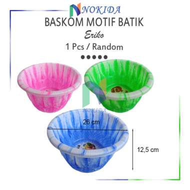 Nokida Baskom Kecil Murah Eriko / Basin / Waskom Ember Warna Warni Lucu / Wadah Multifungsi Batik