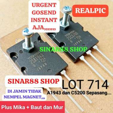 (PLUS MIKA BAUT MUR) TOSHIBA 2SA1943 2SC5200 ORIGINAL SA1943 SC5200 A1943 C5200 1943 5200 2SA 2SC SA