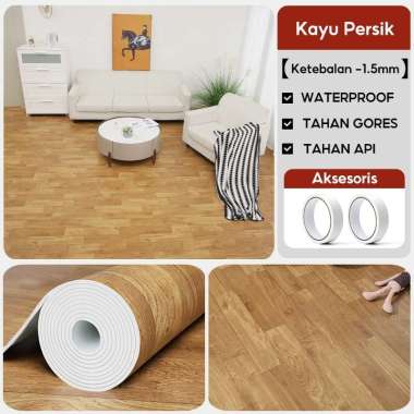KARPET LANTAI VINYL GULUNGAN TEBA Kayu Persik 6503（5m)