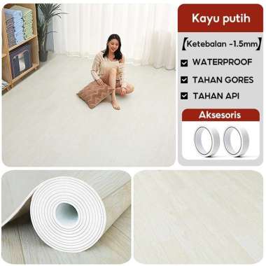 KARPET LANTAI VINYL GULUNGAN TEBA Kayu putih Y105（5m)