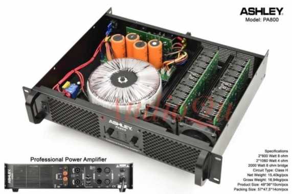 Power Amplifier Ashley PA 800 Original Ashley PA800 Multicolor