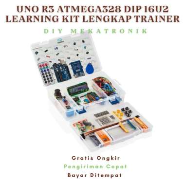 Kit Arduino UNO R3 ATMega328 DIP 16U2 Learning Kit Lengkap Trainer Belajar Pemula Advance
