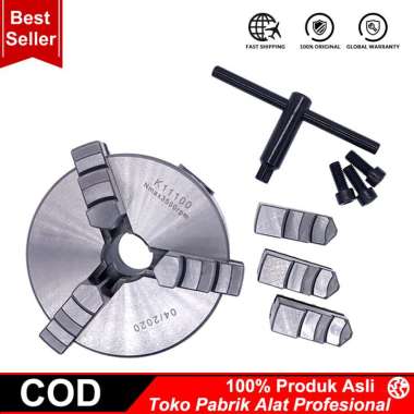 chuck bubut 4inch 3 jaw - klaw bu K11-100