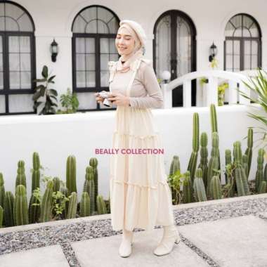 OVERALL PITA CRINGKLE AIRFLOW PREMIUM | OVERALL SKIRT 2IN1 | OVERALL CANTIKA ROK CANDA Overall Krem