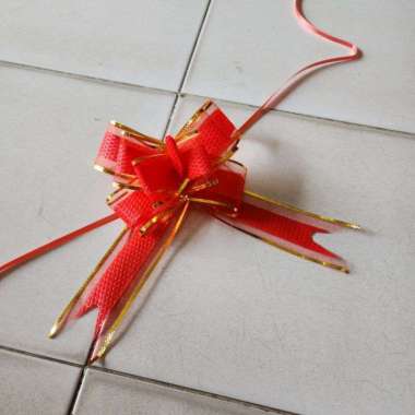 Pita Tarik/ Pita Serut Jumbo 50 Salju Transparan/ List Gold List Gold