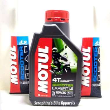 PAKET OLI MOTUL SCOOTER EXPERT LE 1L +OLI GEAR MOTUL|NMAX XMAX PCX SYM