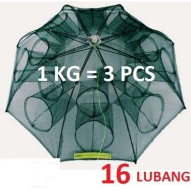 Jaring Ikan - Bubuh Lempar - Perangkap Ikan - Bubu Payung Jaring Lobang 16