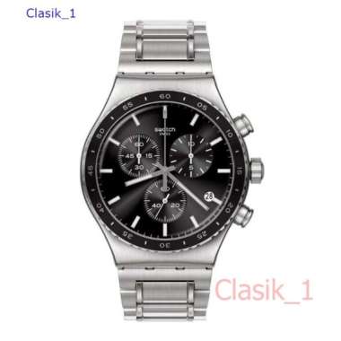 Original 100%!! Jam Tangan Pria SWATCH YVS495G Irony At Night Garansi Resmi 2 Tahun