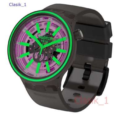 Original 100%!! SWATCH SO27B113 - Jam Tangan Pria - Pink Taste - Hijau Garansi Resmi 2 tahun