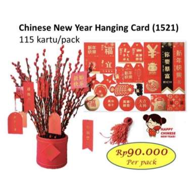 Chinese New Year Hanging Card 1521 Gantungan Imlek Cny Dekorasi Pohon