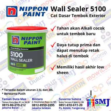 CAT DASAR NIPPON PAINT 5100 WALL SEALER KEMASAN 2.5 LITER