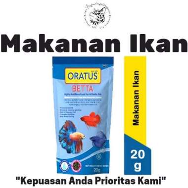 ORATUS BETTA Fish Food Makanan Ikan 20 g