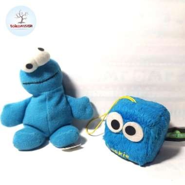 Boneka Ganci Cookie Monster Mcd Happy Meal Muppet Sesame Street Doll