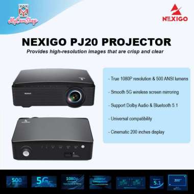 NEXIGO PJ20 PROYEKTOR HOME THEATER 500 ANSI LUMENS WITH WIFI BLUETOOTH