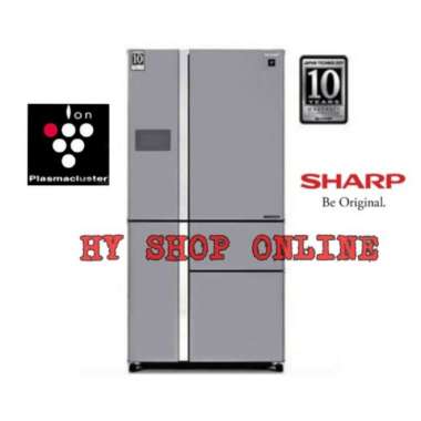 Promo Sharp Sj-Ifx93Pm-Sl Kulkas Multi Door 5 Pintu J-Tech Inverter 800 L