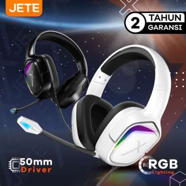 JETE G6 Headset Gaming Headphone Gaming Noise Cancelling - Garansi 2 Tahun Black