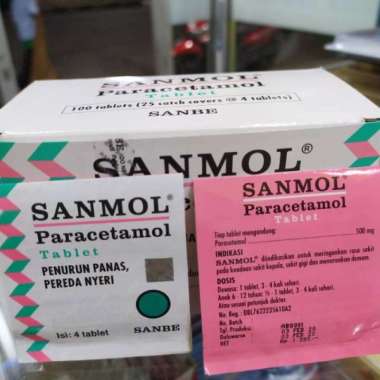 SANMOL DAN SANMOL FORTE PER BOX ISI @25 STRIP 100 TABLET sanmol