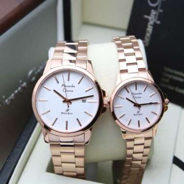 JAM TANGAN COUPLE ALEXANDRE CHRISTIE AC 1034 AC1034 ORIGINAL - rosegold rosegold