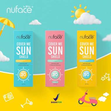 Nuface Sunscreen Cover Me Sun Shield SPF 30 PA+++ / TABIR SURYA/AFTER SUN BIRU
