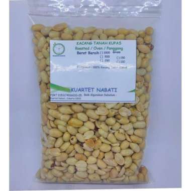 1000gr Roasted Kacang Tanah Kupas Oven/ Panggang Rasa Original - Vegan