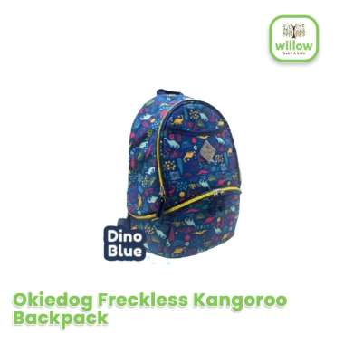 Tas Perlengkapan Bayi - Okiedog Freckless Kangoroo Backpack Dino Blue