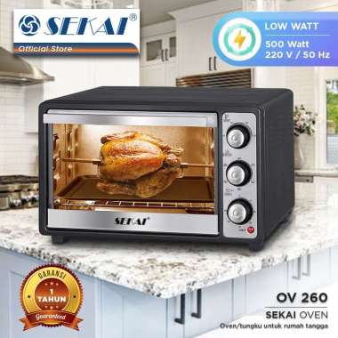 Sekai Oven Listrik Rotisserie 26 Liter Low Watt OV 260