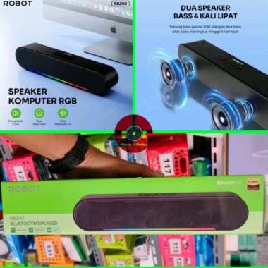 ROBOT RB290 Bluetooth Speaker Komputer RGB Dua Speaker 10W Bluetooth 5.3