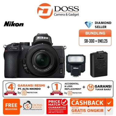 New Nikon Z50 Kit 16-50Mm Kamera Mirrorless Resmi / Nikon Z50 Promo SB300 + ENEL25