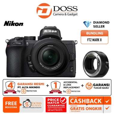 New Nikon Z50 Kit 16-50Mm Kamera Mirrorless Resmi / Nikon Z50 Promo W/ FTZ II