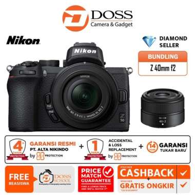 New Nikon Z50 Kit 16-50Mm Kamera Mirrorless Resmi / Nikon Z50 Promo W/ 40MM F2