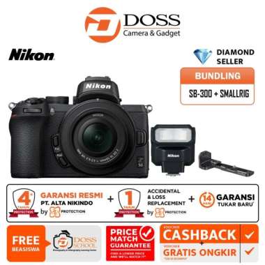 New Nikon Z50 Kit 16-50Mm Kamera Mirrorless Resmi / Nikon Z50 Promo SB300+SMALLRIG