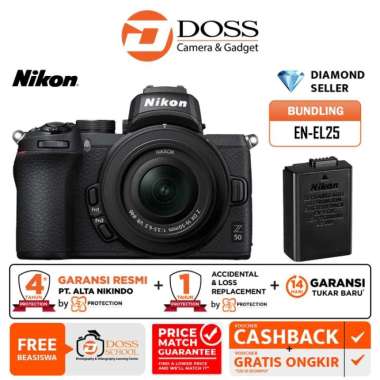 New Nikon Z50 Kit 16-50Mm Kamera Mirrorless Resmi / Nikon Z50 Promo W/ ENEL25