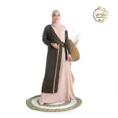 Azwa Maxi Amie Navy Fashion Muslim Gamis Wanita Casual Dress Dress Kondangan OOTD Midi Dress Terbaru
