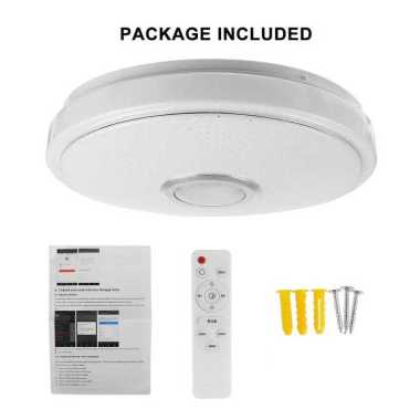 Lampu Plafon LED RGB Ceiling Light Bluetooth Speaker 36W