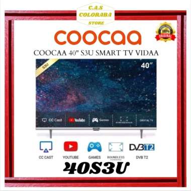 TV COOCAA 40S3U SMART TV VIDAA 40 INCH LED FHD BAZEL LESS DIGITAL TV