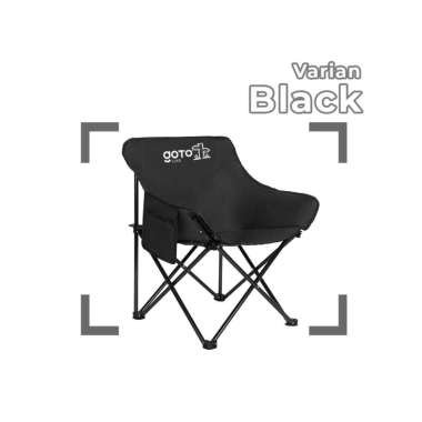 Goto Luke Folding Chair Kursi Lipat Outdoor Camping Mancing Portable BLACK