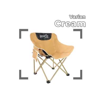 Goto Luke Folding Chair Kursi Lipat Outdoor Camping Mancing Portable CREAM