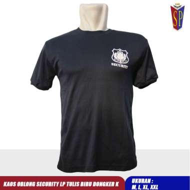 Kaos Security Logo Biru - Kaos Security Biru Logo - Kaos Dalam Satpam XXL